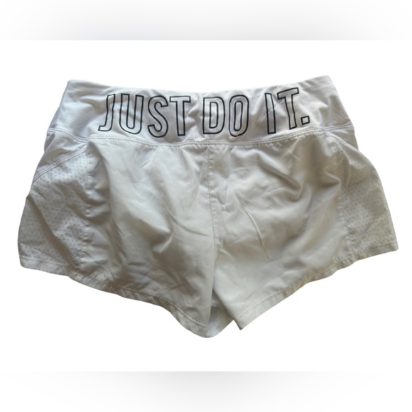 Nike “Just Do It” Women’s White Shorts - Picture 2 of 4
